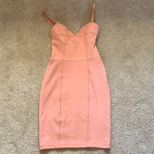 NWT Blush pink bodycon dress!